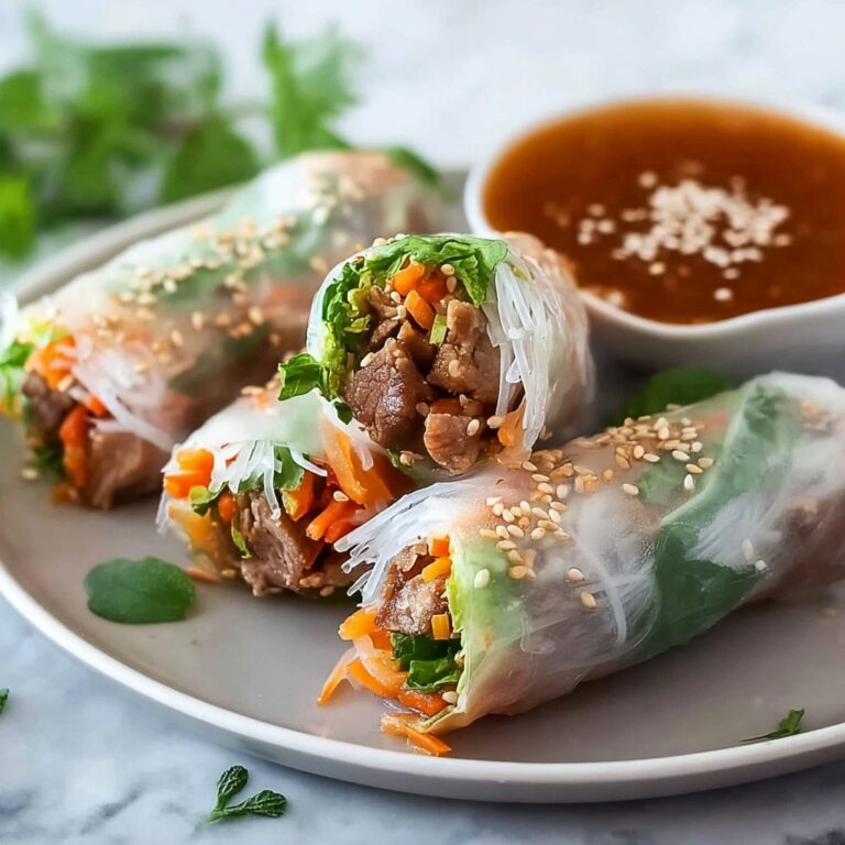 Beef Spring Rolls with Peanut Lime Dipping Sauce Recipe