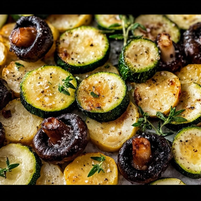 Garlic Herb Zucchini & Mushrooms Recipe
