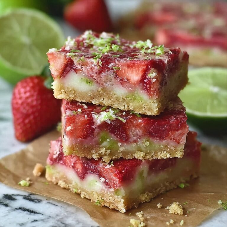 Strawberry Lime White Chocolate Gooey Bars Recipe