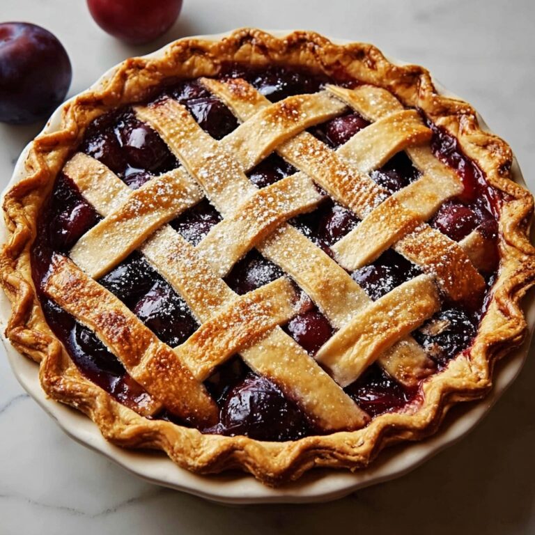 Plum Lattice Pie Recipe
