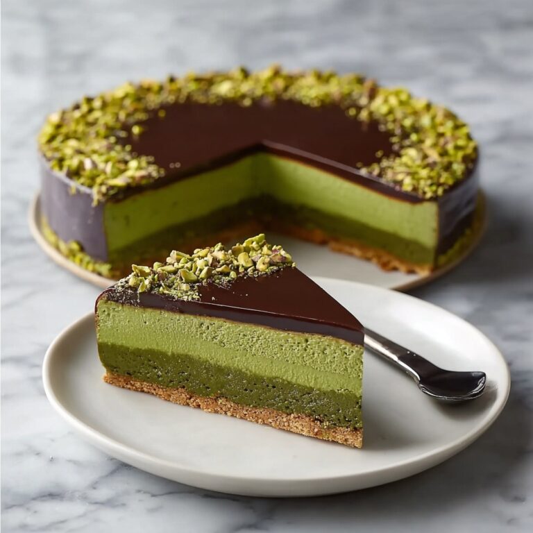 Flourless Pistachio Cake with Chocolate Ganache Recipe