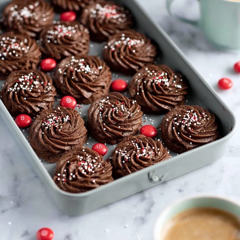 Piped Chocolate Butter Cookies Recipe