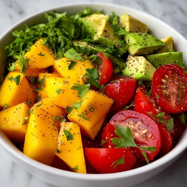 Mango, Avocado, and Tomato Salad with a Citrusy Twist Recipe