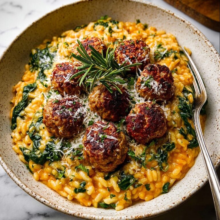 Rosemary Chicken Meatballs with Tomato Orzo Recipe