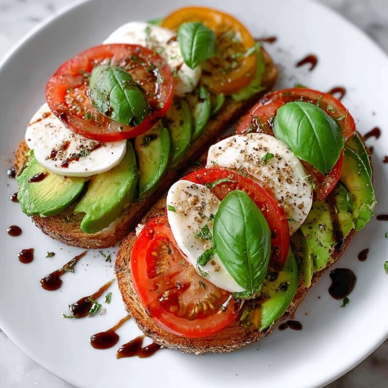 Avocado Caprese Toast Recipe