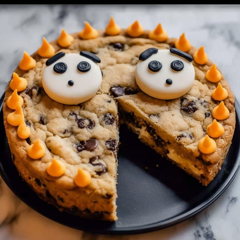 Halloween Cookie Cake with Spooky Buttercream Decorations Recipe