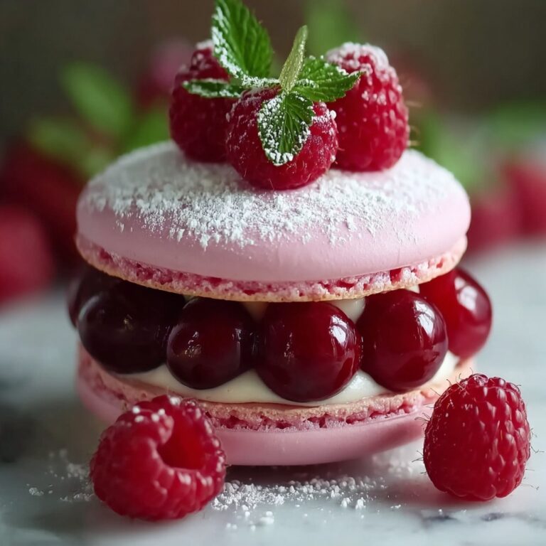 Ispahan-Inspired Macaron Cake with Fresh Lychees & Raspberries Recipe