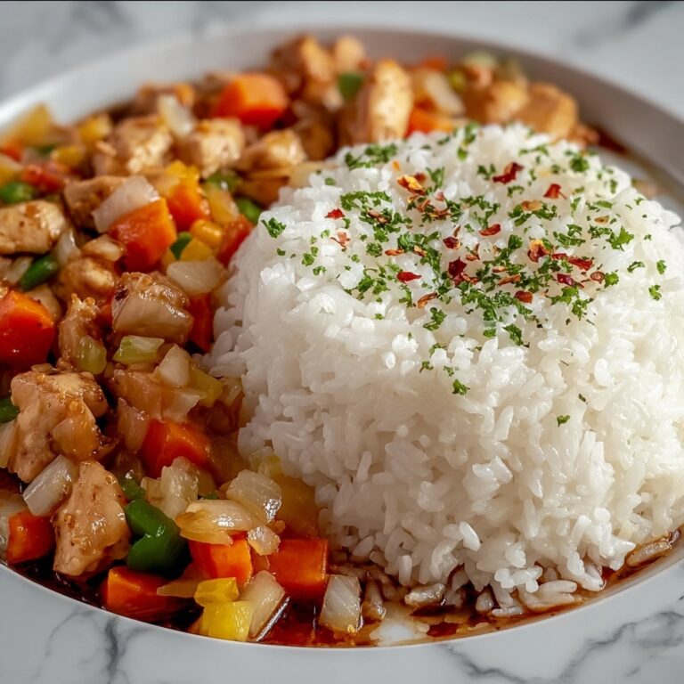 Spicy Garlic Chicken Stir-Fry with Rice Recipe