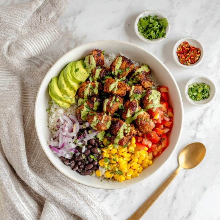 Salmon Burrito Bowl with Cilantro Lime Rice and Fresh Toppings Recipe