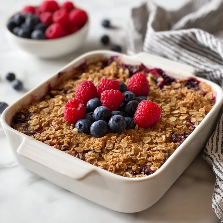 Healthy Baked Oatmeal with Fruit and Nuts Recipe