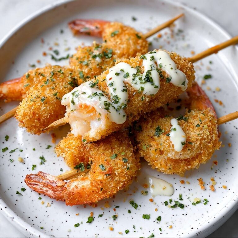 Shrimp Alfredo Corn Dog Sticks Recipe