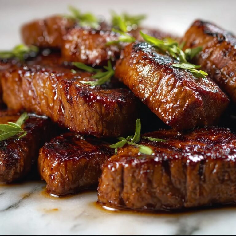 Grill Pan Honey Glazed Steak Strips Recipe