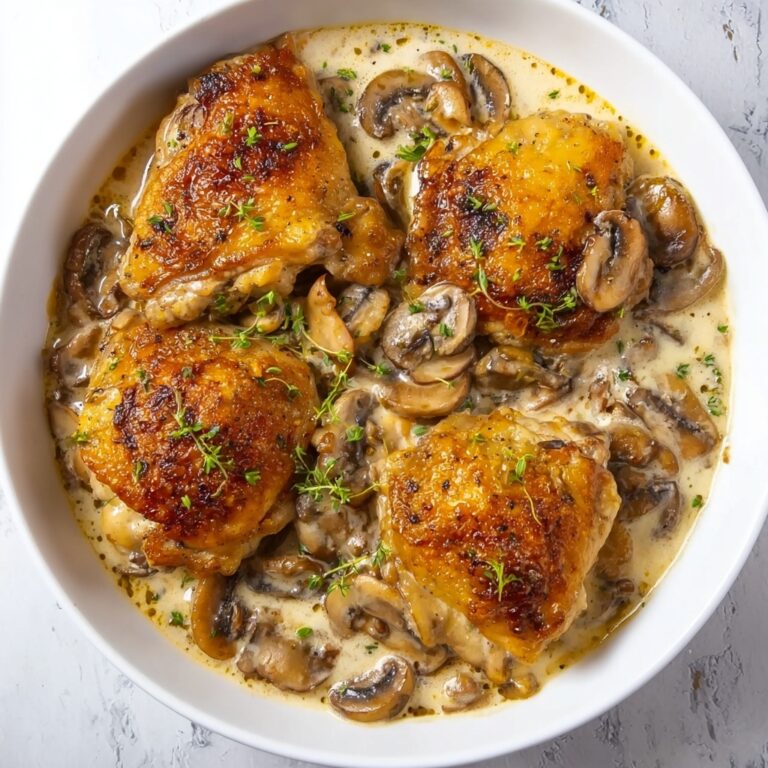 Baked Chicken Legs with Cream of Mushroom Sauce Recipe