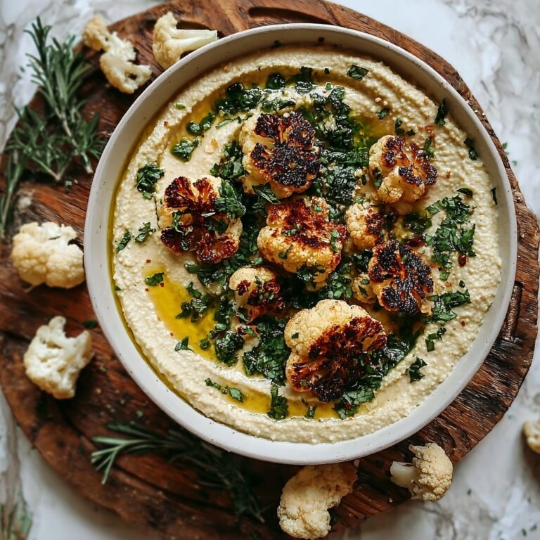 Crispy Roasted Cauliflower Hummus Recipe