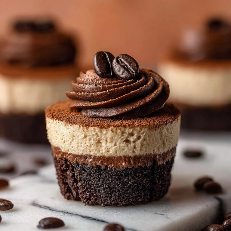 Mini Espresso Cheesecakes with Chocolate Drizzle Recipe