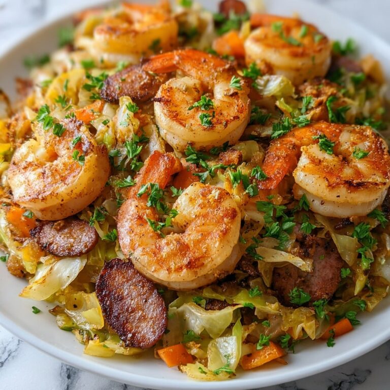 Fried Cabbage with Shrimp & Sausage Recipe