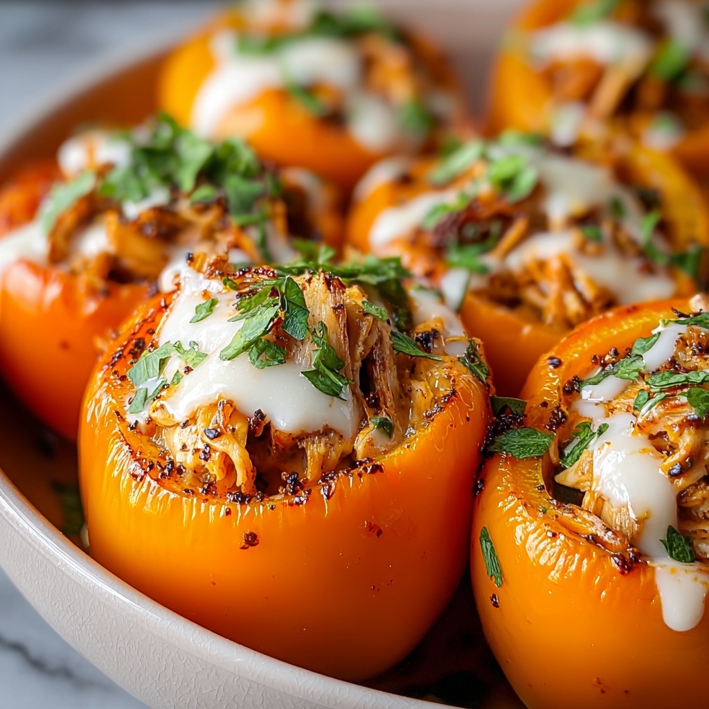 Spicy Buffalo Chicken Pepper Bombs Recipe - Recipe Image