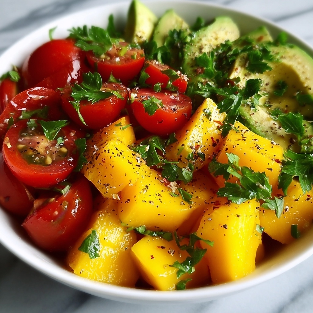 Mango, Avocado, and Tomato Salad with a Citrusy Twist Recipe - Recipe Image