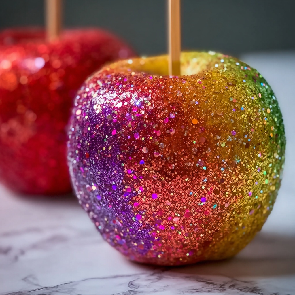 Colorful Sparkle Candy Apple Recipe - Recipe Image