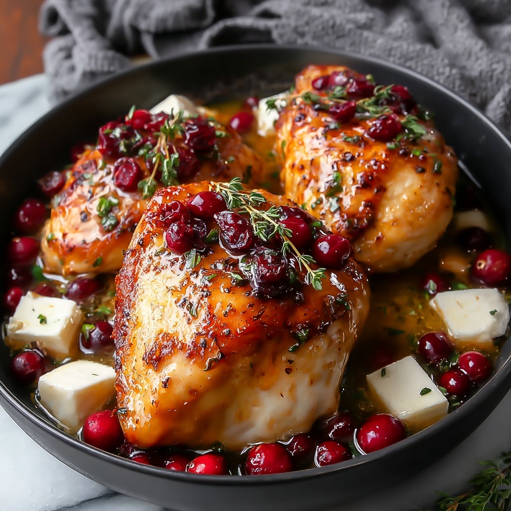 Impressive Cranberry Brie Stuffed Chicken: A Flavorful Showstopper Recipe - Recipe Image