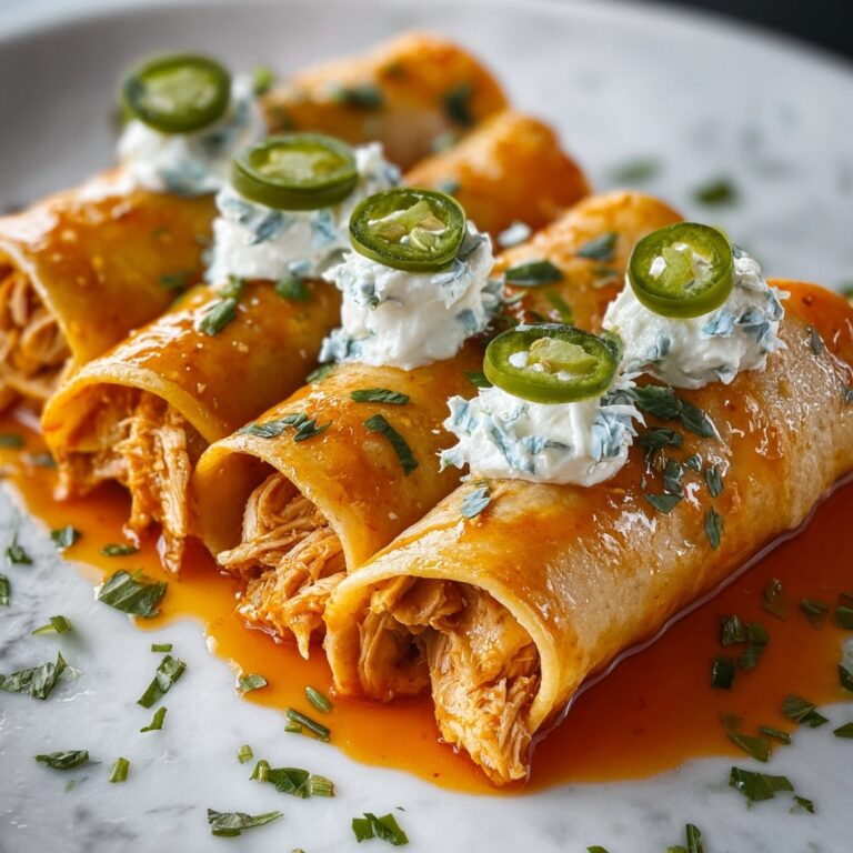 Jalapeño Cream Cheese Chicken Taquitos with Buffalo Sauce Recipe