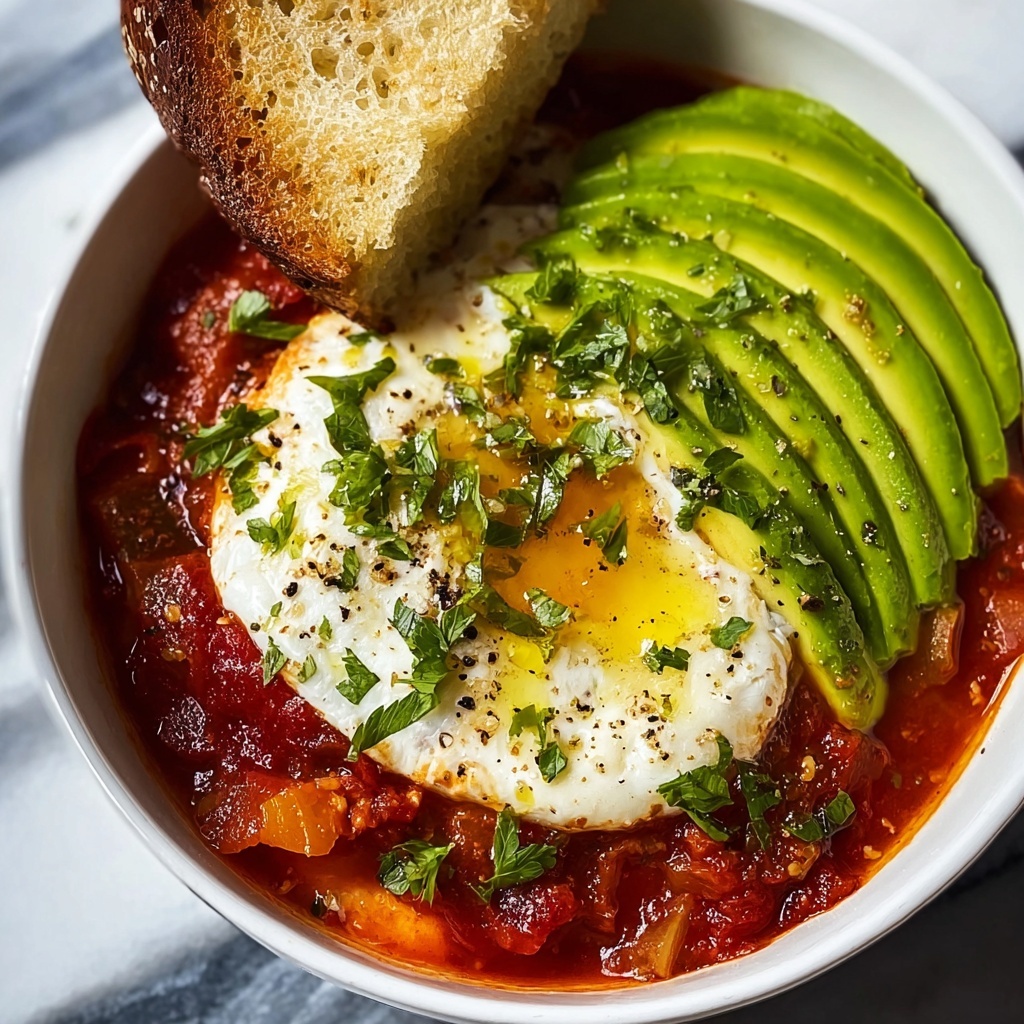 Shakshuka with Feta & Avocado Salad Recipe - Recipe Image