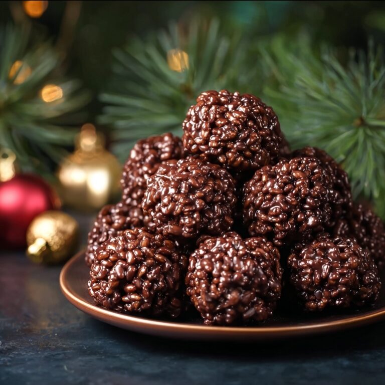 Christmas Chocolate Rice Krispie Balls Recipe