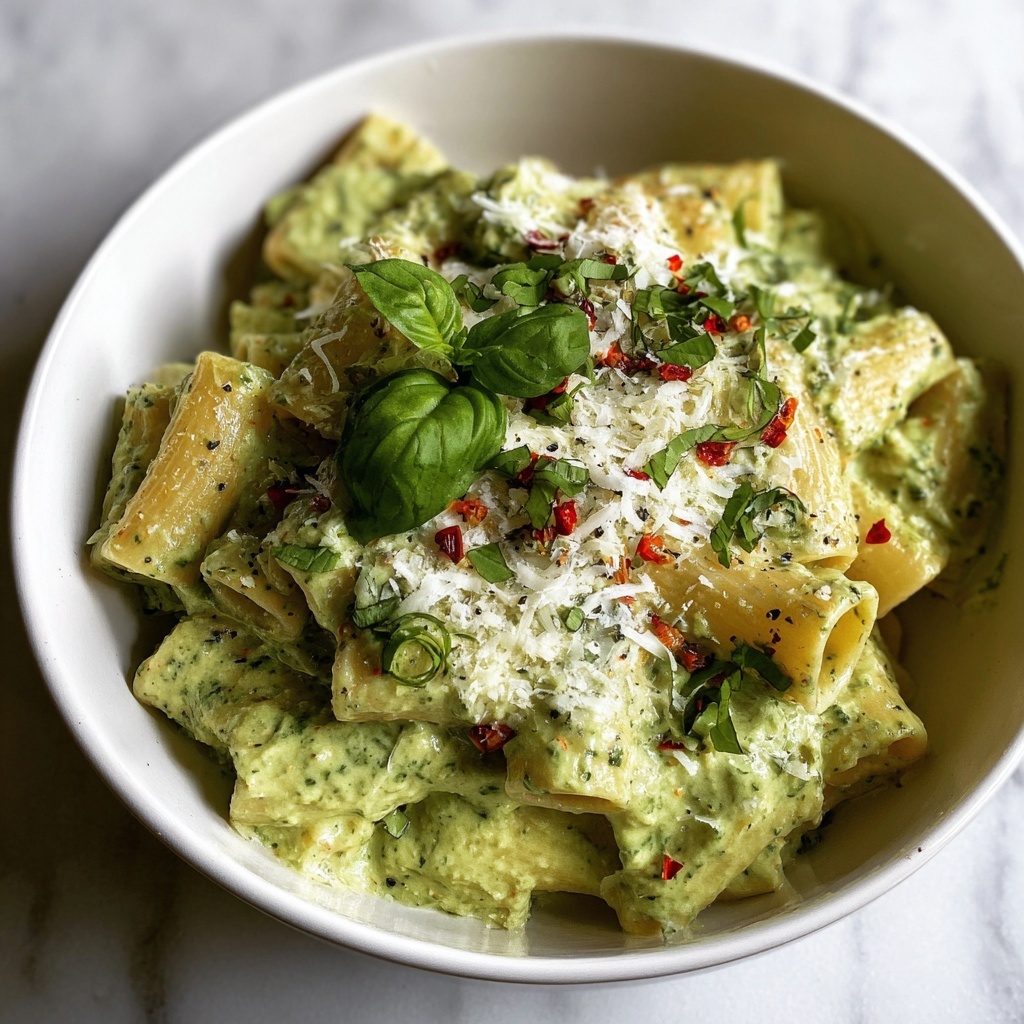 Avocado Pesto Pasta Recipe - Recipe Image