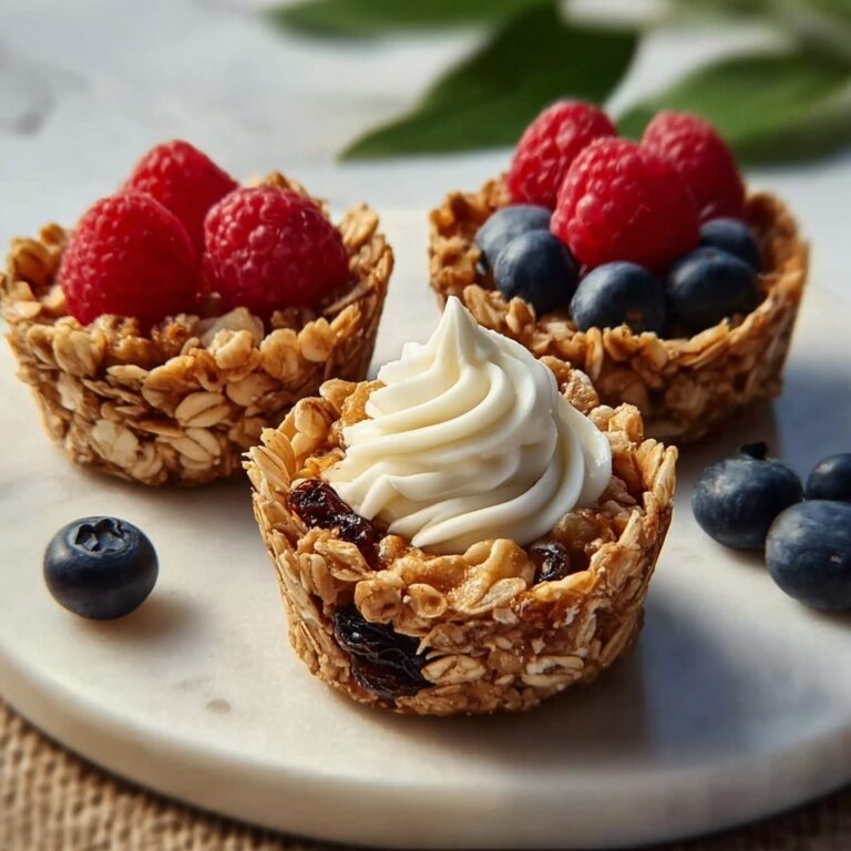 Healthy Granola Cups with Yogurt and Fresh Berries Recipe