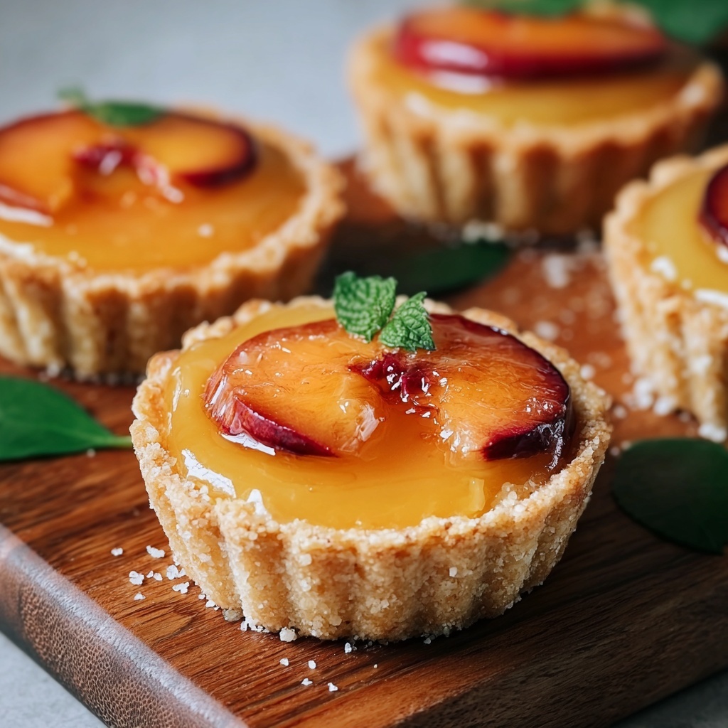 Mini Brown Butter Peach Tarts Recipe - Recipe Image