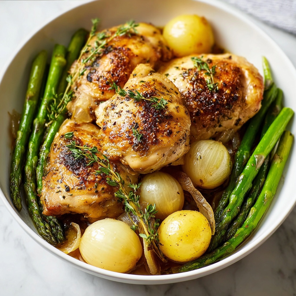 One-Pan Roasted Chicken with Spring Vegetables Recipe - Recipe Image