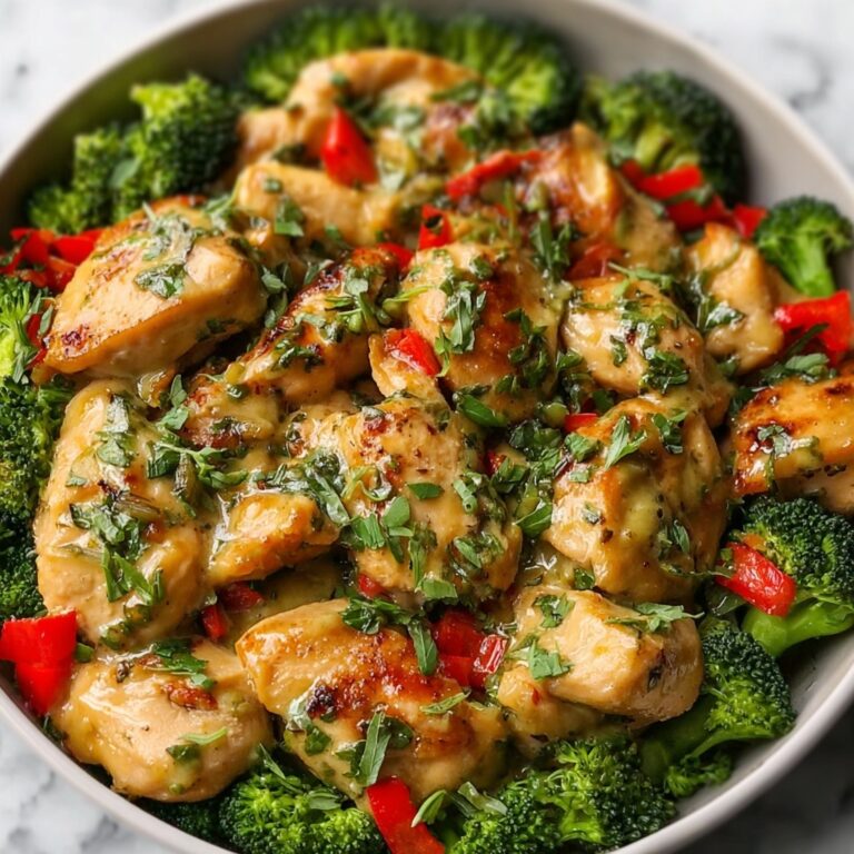 Garlic Chicken with Broccoli & Spinach Recipe