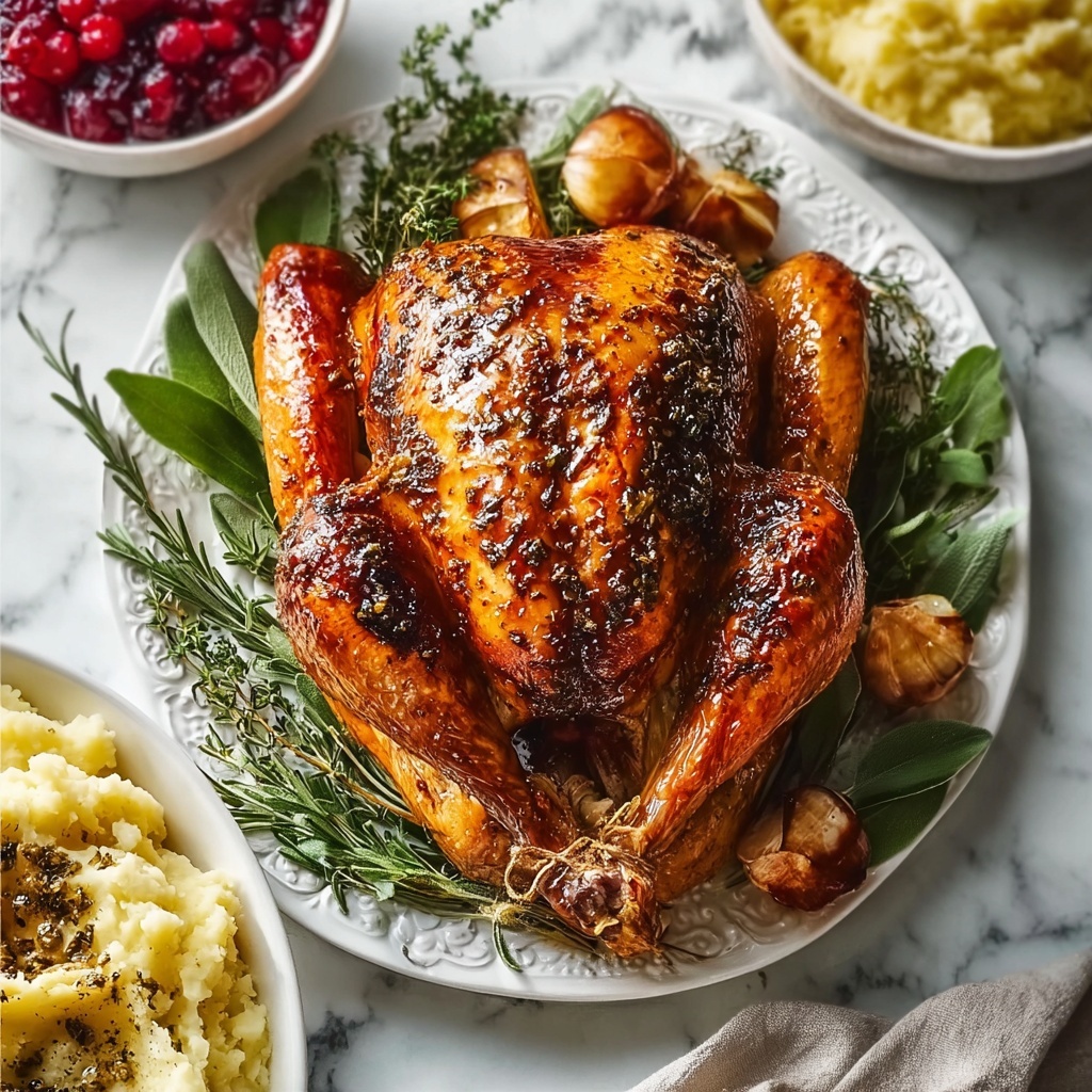 Easy Roast Herb-Butter Turkey Recipe - Recipe Image