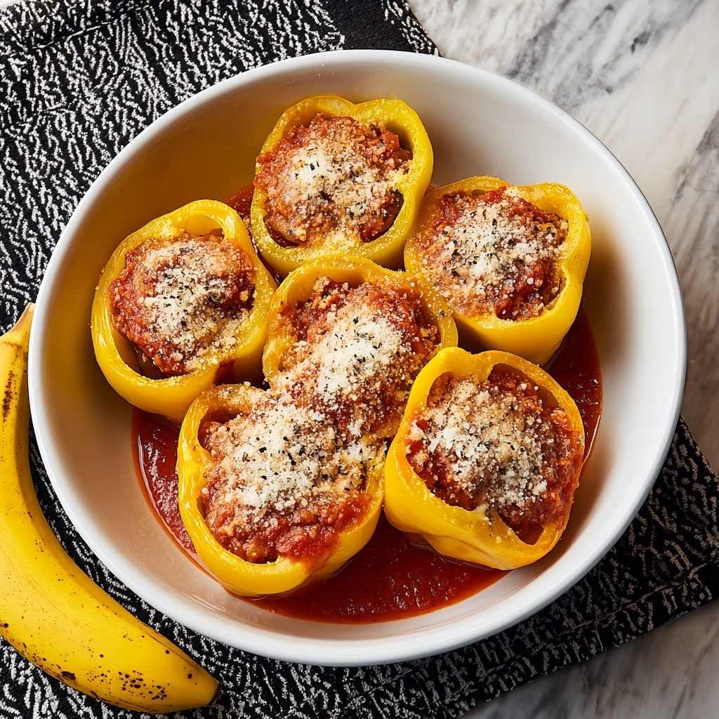 Stuffed Banana Peppers in Savory Tomato Sauce Recipe - Recipe Image
