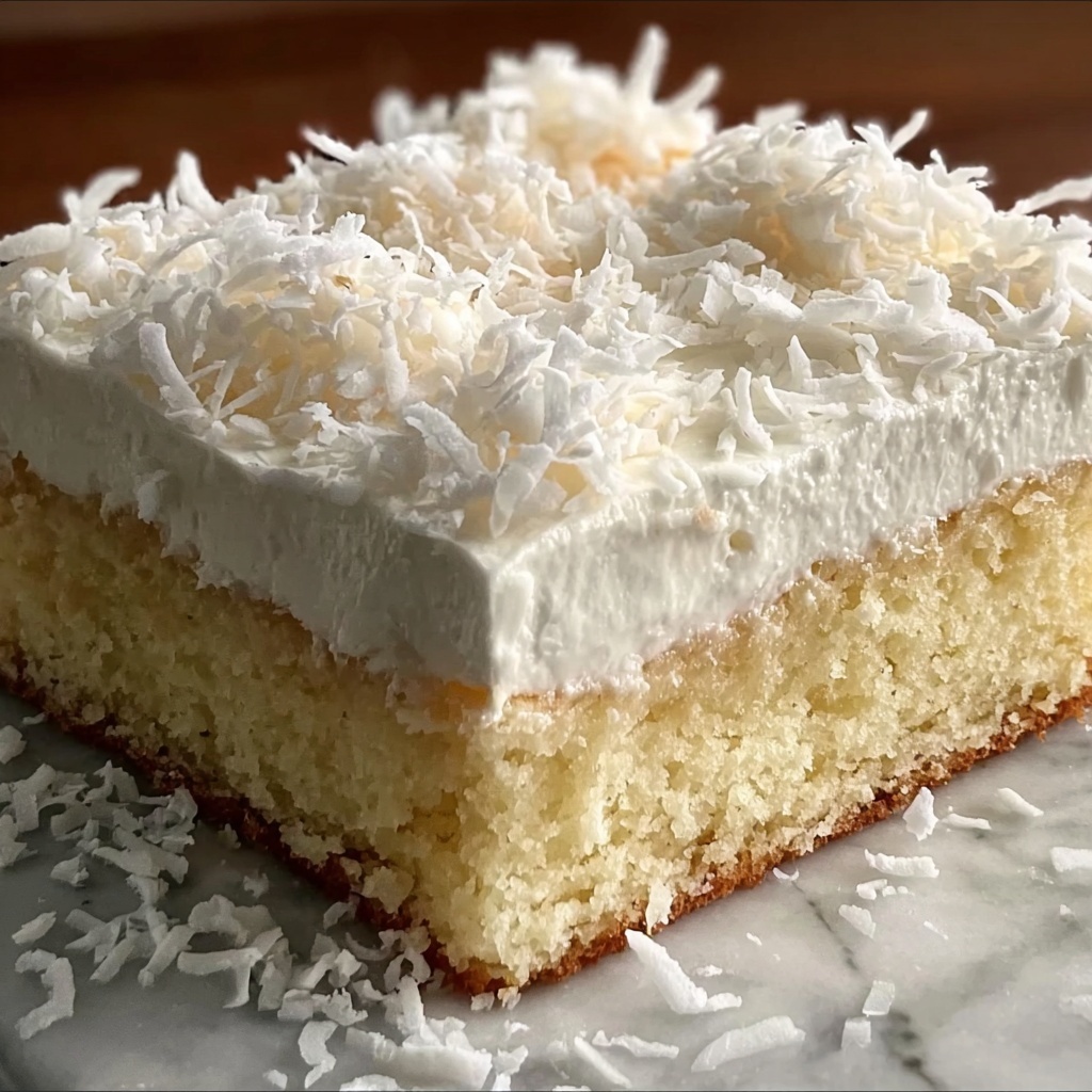 Delicious Creamy Coconut Cake Recipe - Recipe Image