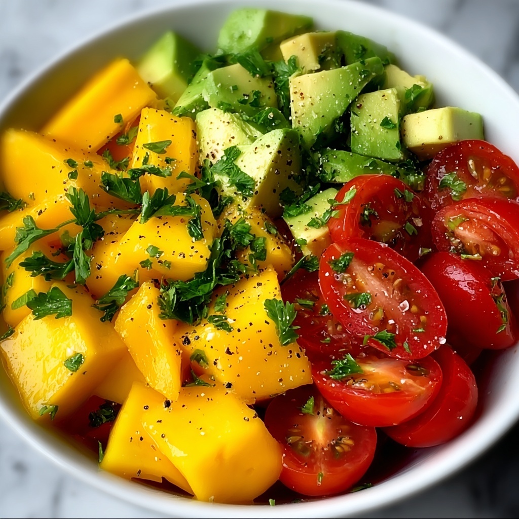Mango, Avocado, and Tomato Salad with a Citrusy Twist Recipe - Recipe Image