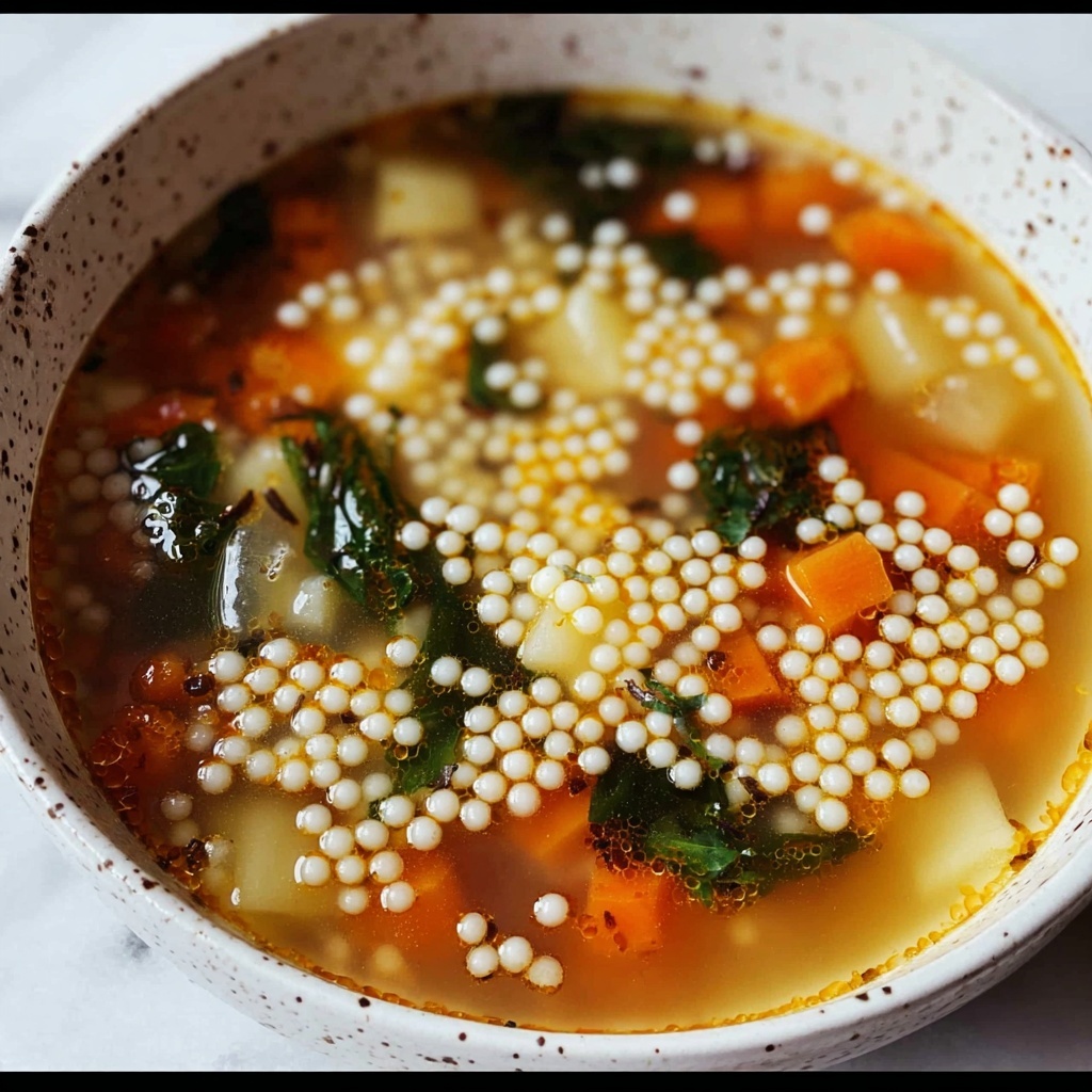 Pearl Couscous Vegetable Soup Recipe - Recipe Image