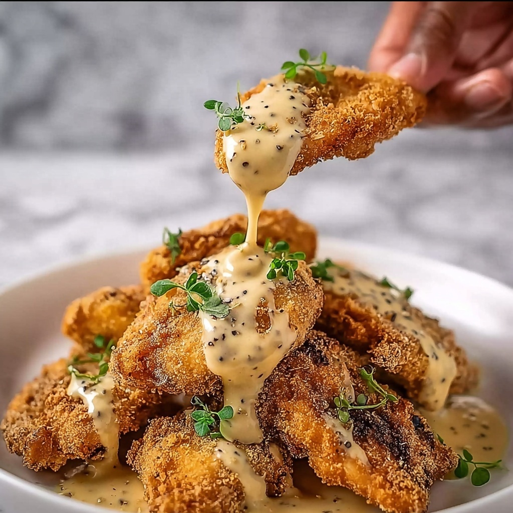 Crispy Parmesan Chicken with a Rich Garlic Sauce Recipe - Recipe Image