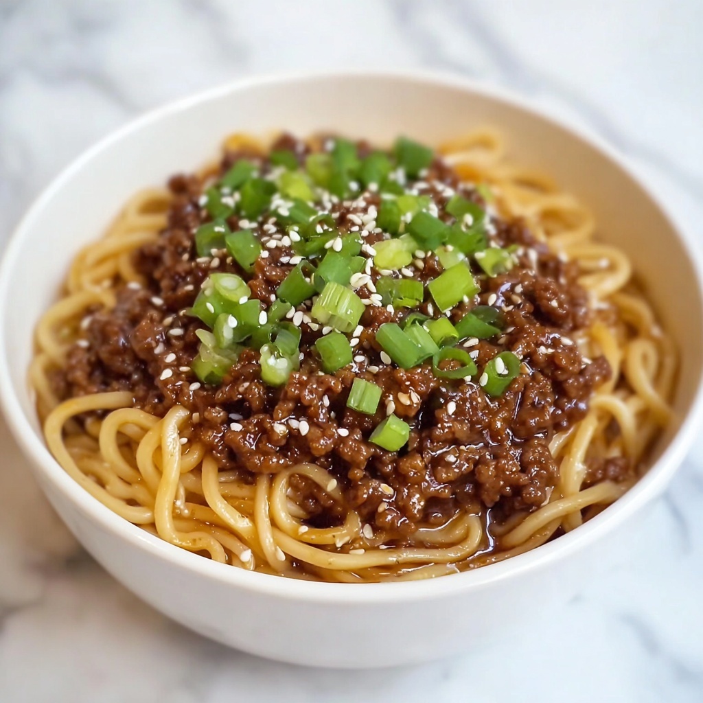 Mongolian Ground Beef Noodles Recipe - Recipe Image
