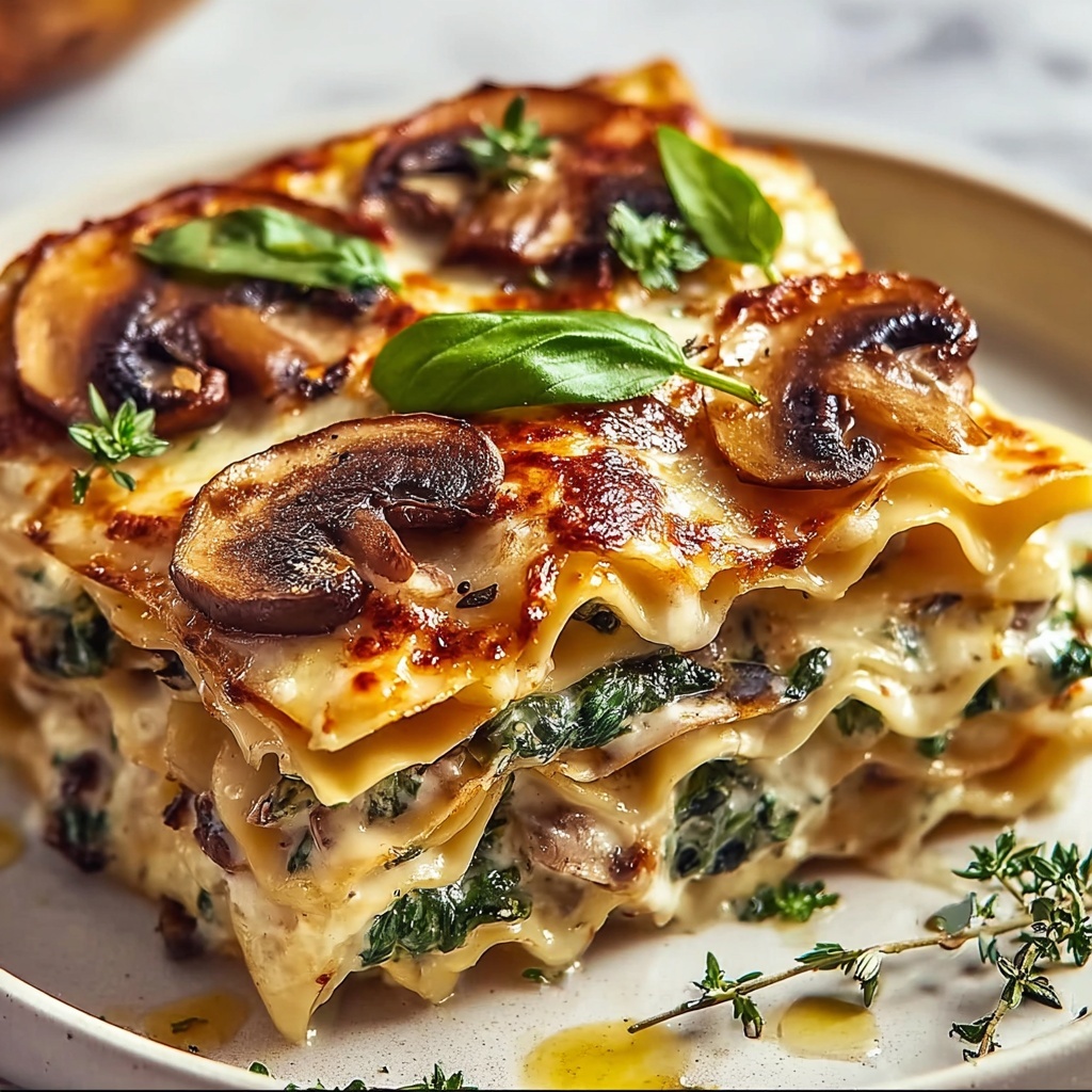 Mushroom and Spinach Lasagna Recipe - Recipe Image
