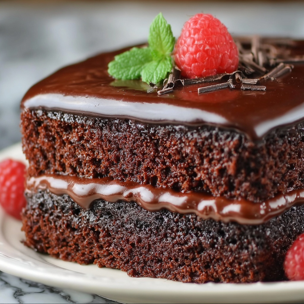 Chocolate Depression Cake with Chocolate Frosting Recipe - Recipe Image