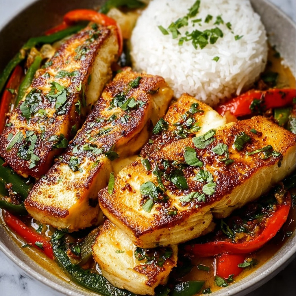 Caribbean-Style Coconut Curry Salmon Recipe - Recipe Image