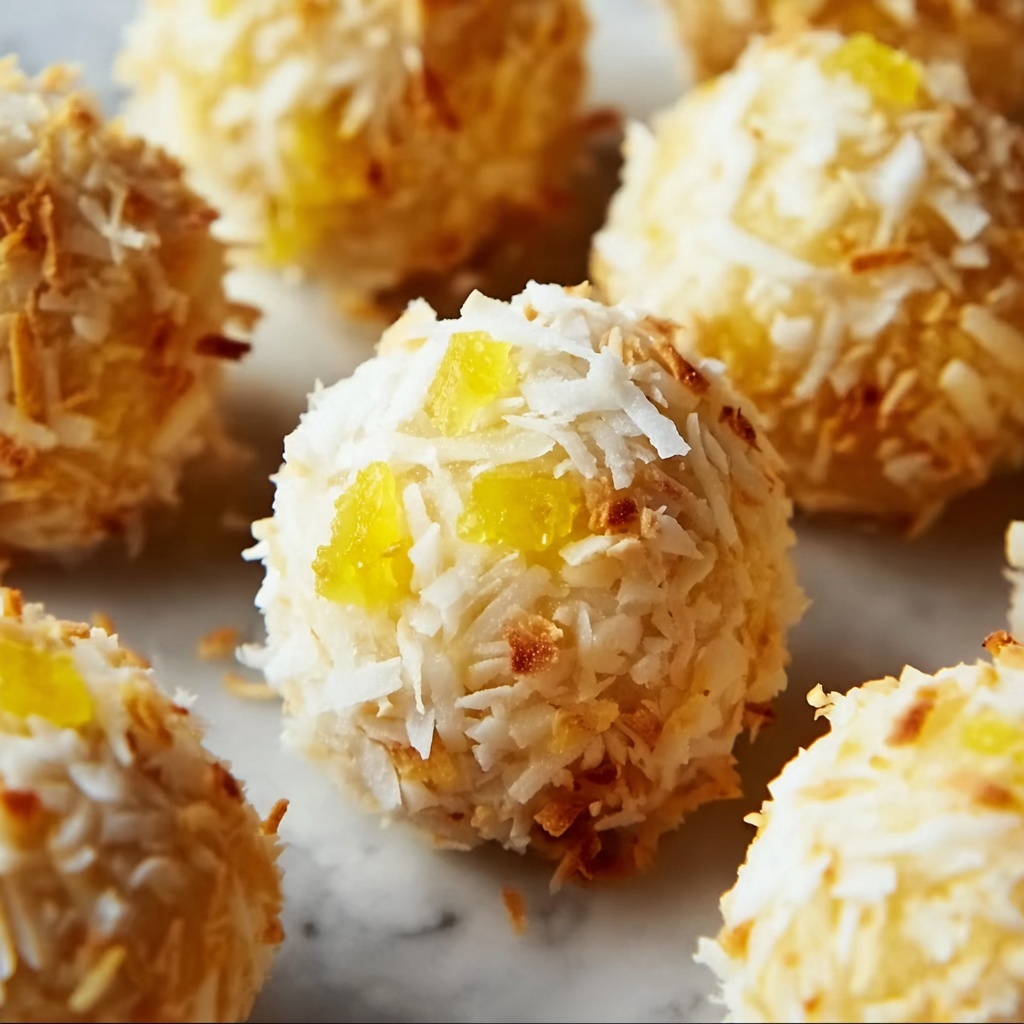 Pineapple Coconut No-Bake Balls Recipe - Recipe Image