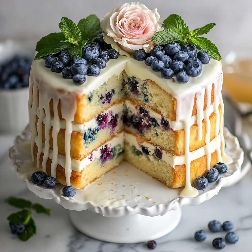 Dreamy Blueberry Shortcake Cake Recipe - Recipe Image