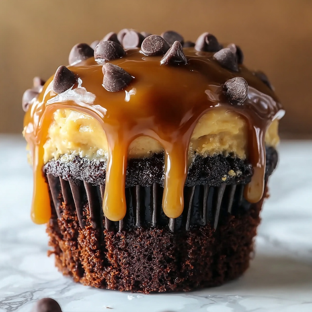 Gooey Peanut Butter Lava Cupcakes Recipe - Recipe Image