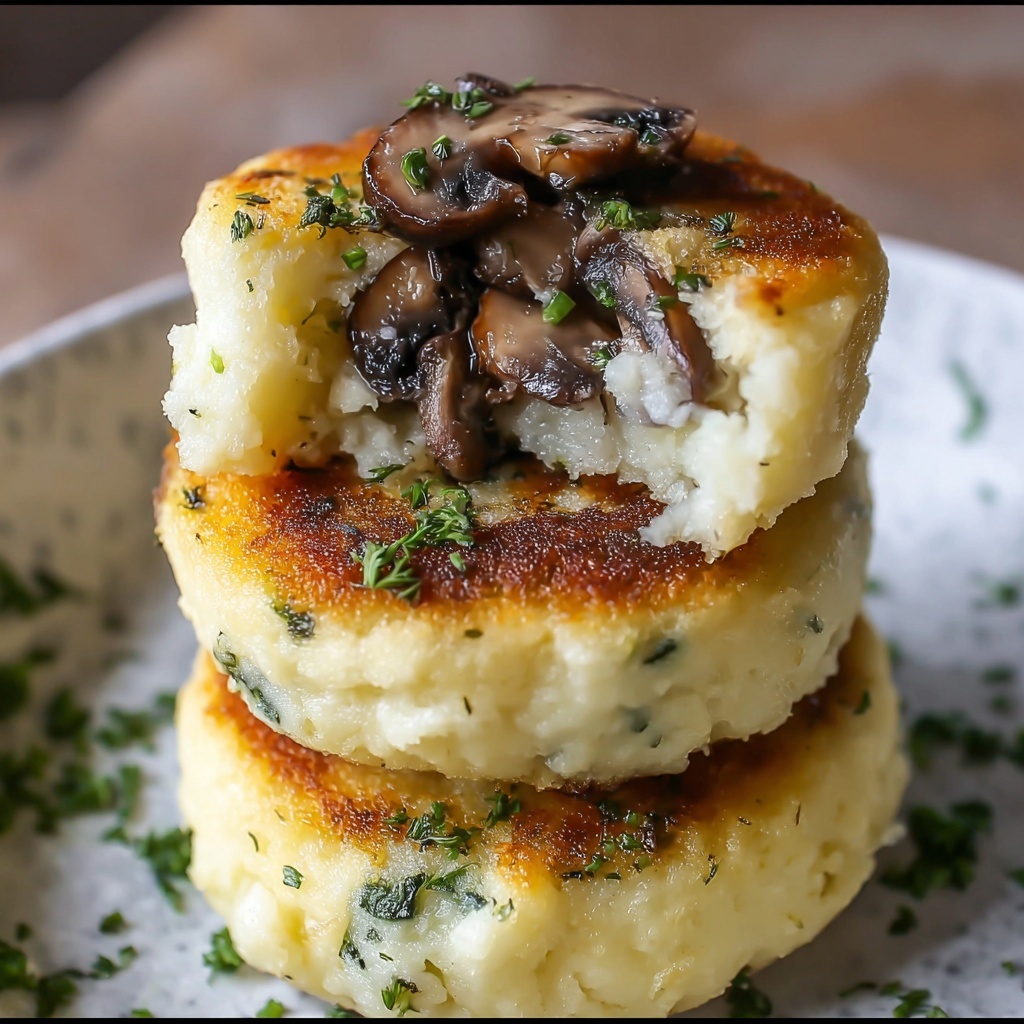 Mushroom Stuffed Potato Cakes Recipe - Recipe Image