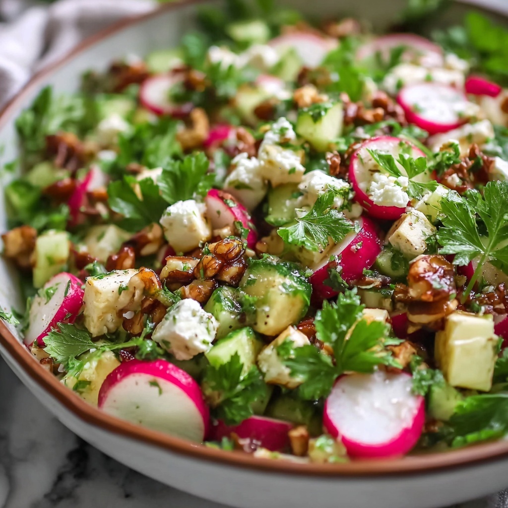 Herb and Radish Salad with Feta and Walnuts Recipe - Recipe Image