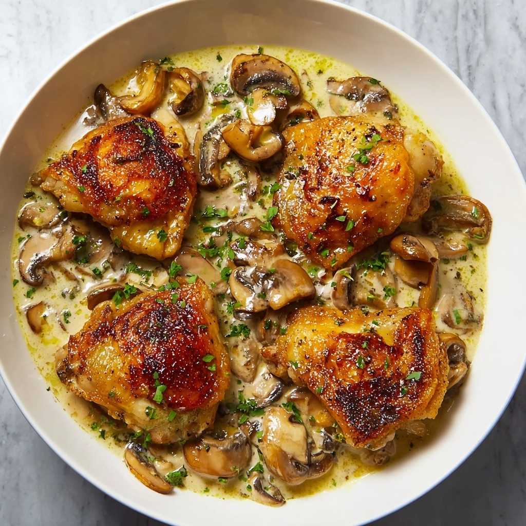 Baked Chicken Legs with Cream of Mushroom Sauce Recipe - Recipe Image