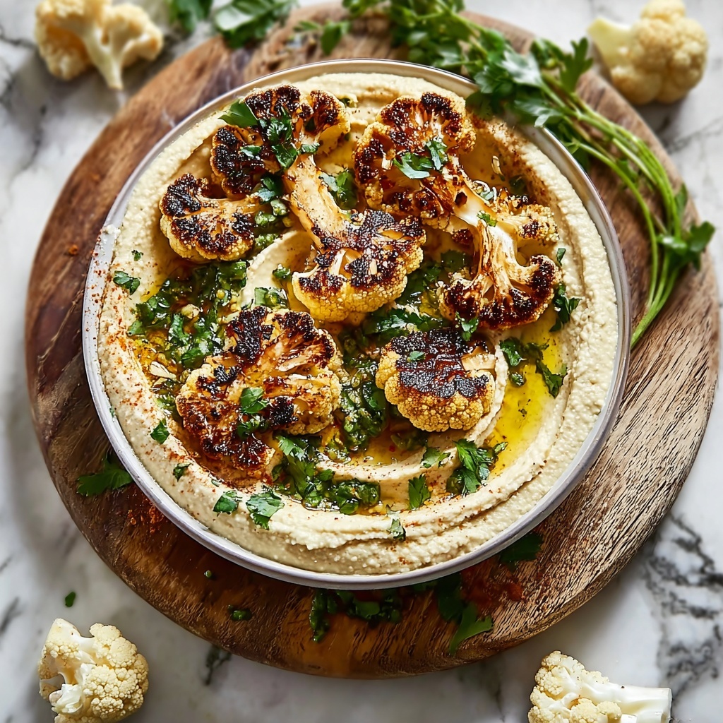 Crispy Roasted Cauliflower Hummus Recipe - Recipe Image