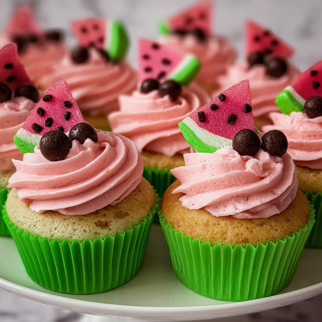 Watermelon Cupcakes Recipe - Recipe Image